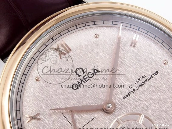 0416 QuickDry De Ville Date RG MKF 1:1 Best Edition Brown Textured Dial Diamonds Marker on Brown Leather Strap A 7747